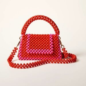 Kate Spade x Target Red/ Pink Beaded handbag NWT